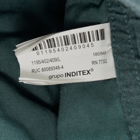 Zara Men's 100% linen shorts green L - Picture 4 of 9